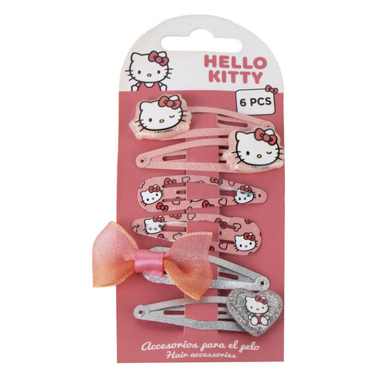 ACCESORIOS PELO CLIPS 6 PIEZAS HELLO KITTY - Imagen 1