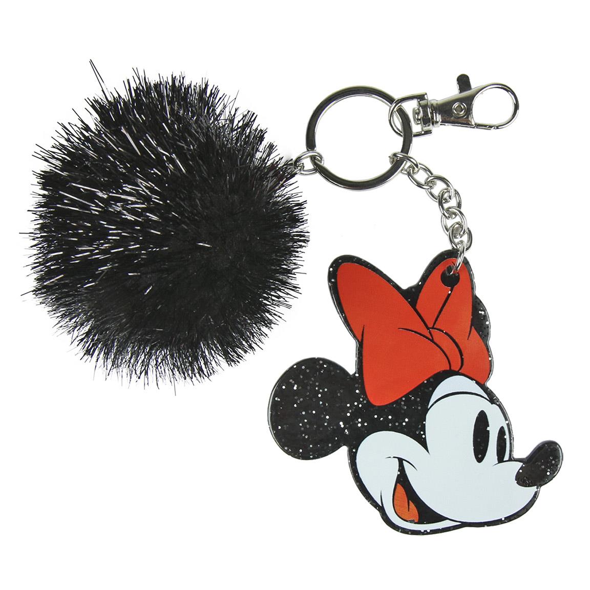 LLAVERO PREMIUM POMPON ACRILICO MINNIE DISNEY