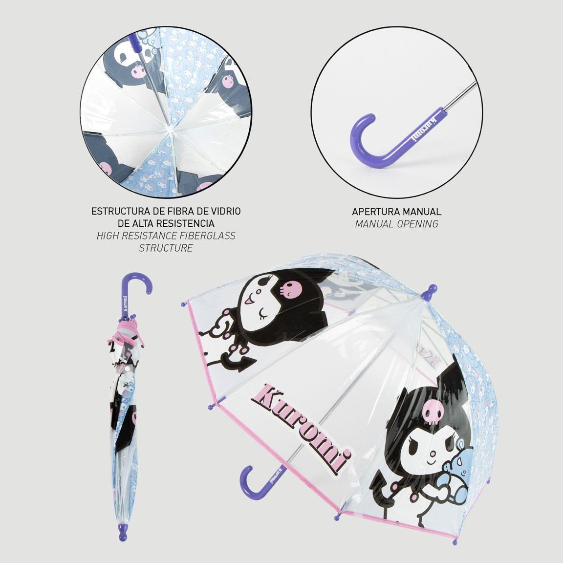 PARAGUAS MANUAL POE HELLO KITTY KUROMI