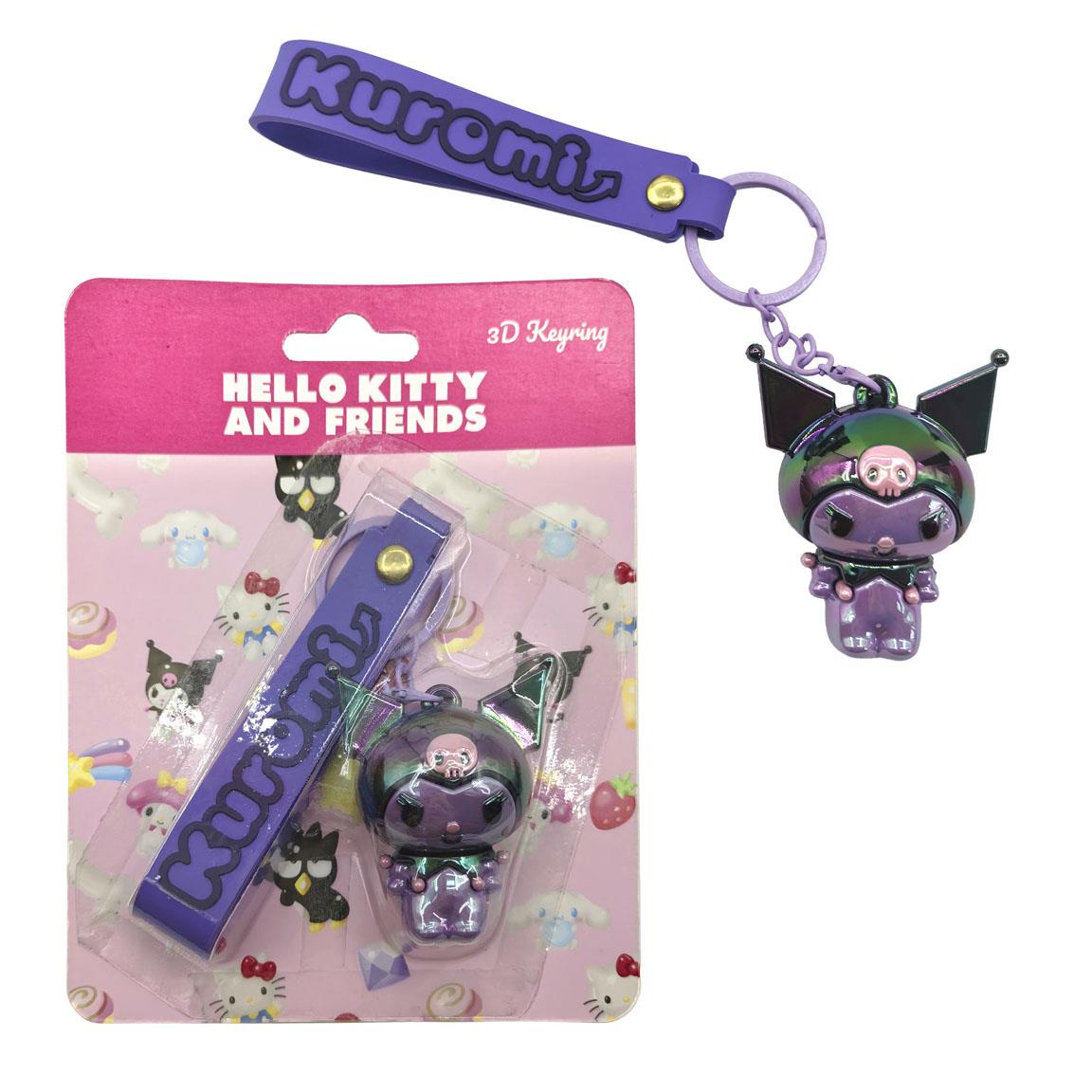 LLAVERO 3D HELLO KITTY KUROMI