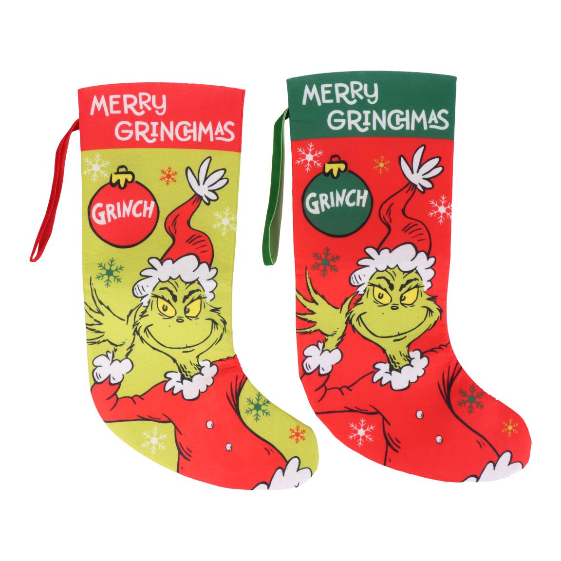 DECORACION CALCETIN NAVIDEÑO THE GRINCH