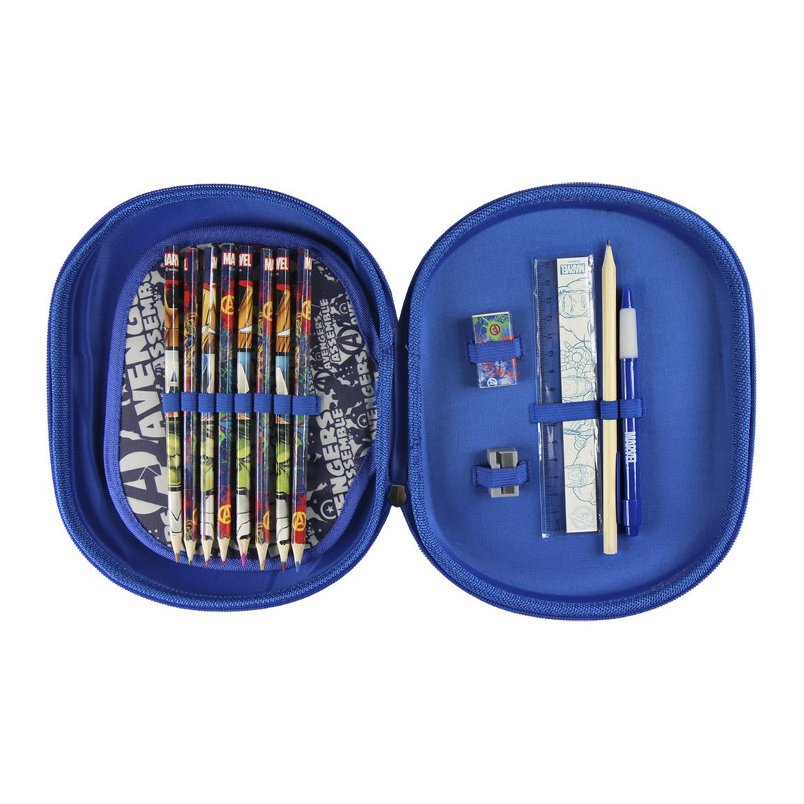 PLUMIER TRIPLE RELLENO LOS VENGADORES DE MARVEL 3D