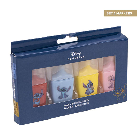 SUBRAYADORES PACK x4 STITCH - Imagen 1