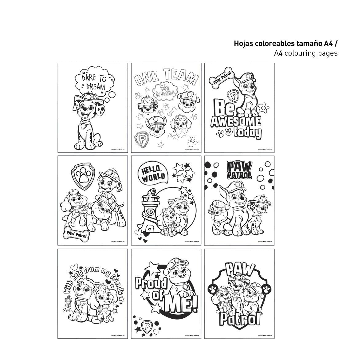 SET DE PAPELERÍA COLOREABLE PAW PATROL - Imagen 3