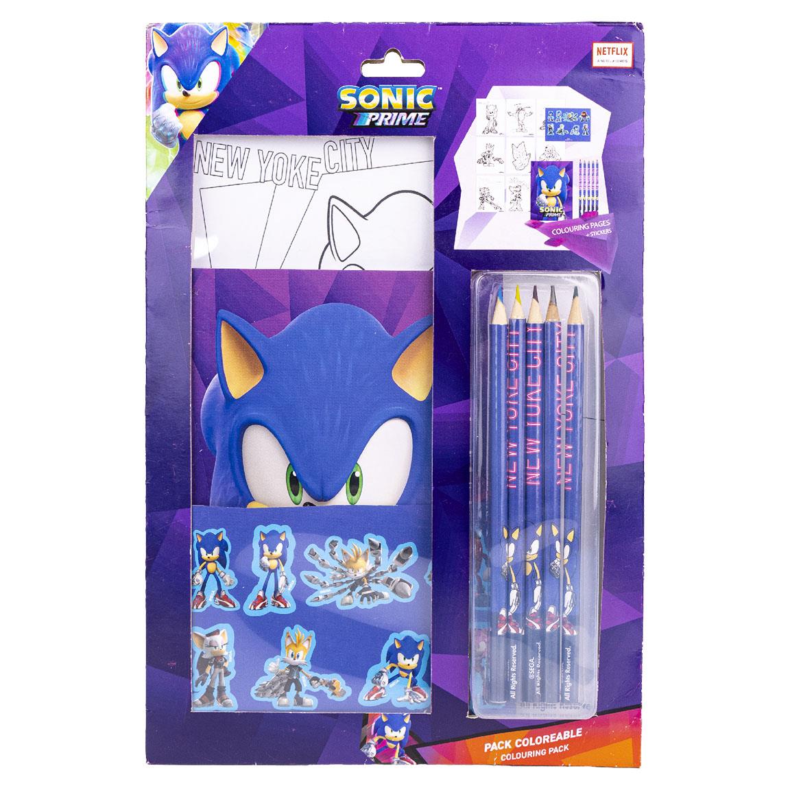 SET DE PAPELERÍA COLOREABLE SONIC PRIME - Imagen 2
