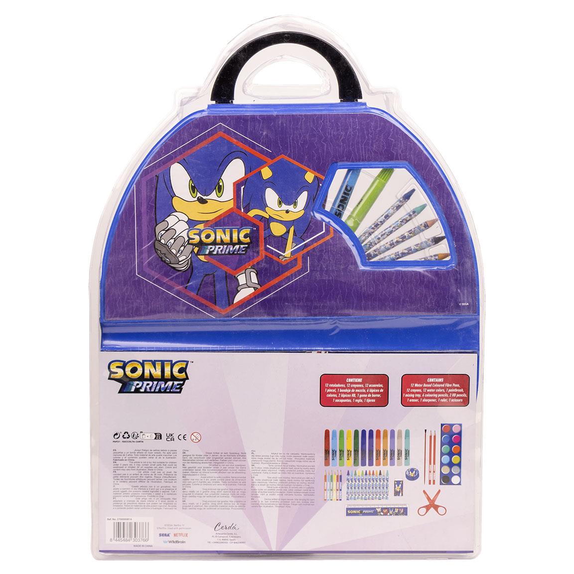 SET PAPELERÍA COLOREABLE 50 PIEZAS SONIC PRIME - Imagen 2
