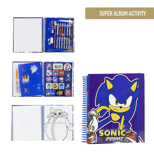 ALBUM ACTIVIDADES COLOREABLE SONIC PRIME - Imagen 1
