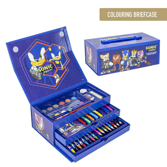 SET PAPELERÍA COLOREABLE MALETÍN SONIC PRIME - Imagen 1