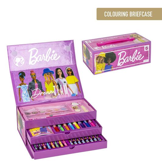 SET PAPELERÍA COLOREABLE MALETÍN BARBIE - Imagen 1