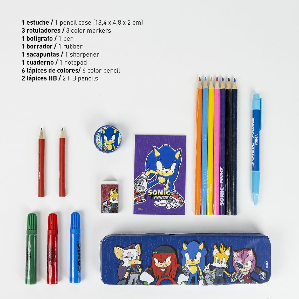 SET PAPELERÍA COLOREABLE SONIC PRIME - Imagen 2