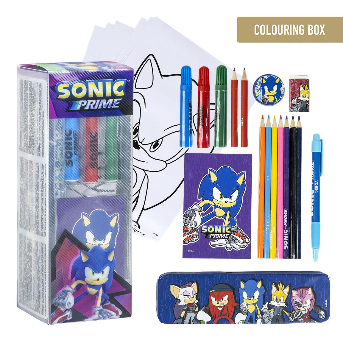 SET PAPELERÍA COLOREABLE SONIC PRIME - Imagen 1