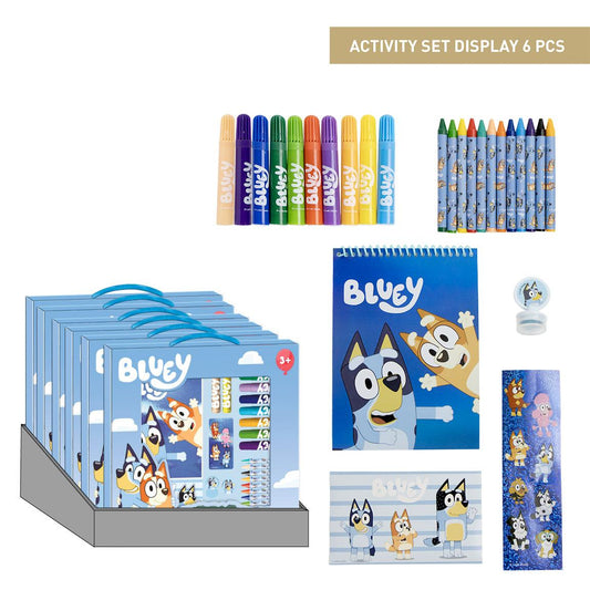 SET PAPELERÍA COLOREABLE DISPLAY BLUEY - Imagen 1