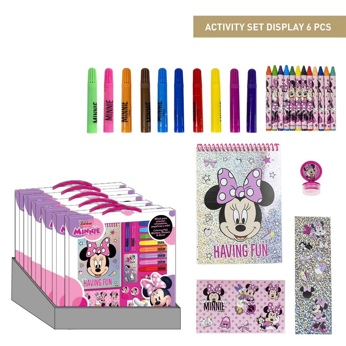 SET PAPELERÍA COLOREABLE DISPLAY MINNIE - Imagen 1