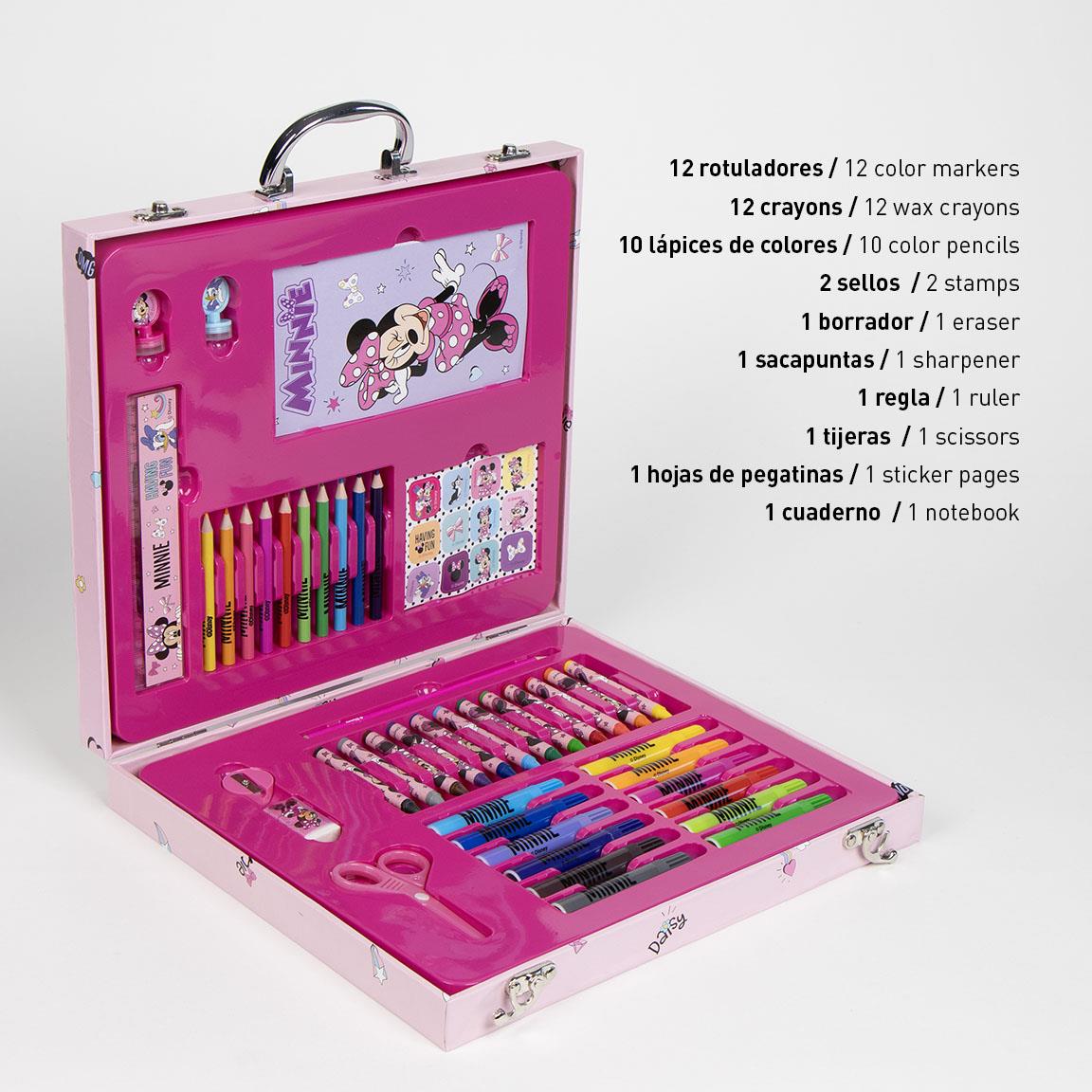 SET PAPELERÍA COLOREABLE MALETÍN MINNIE - Imagen 2