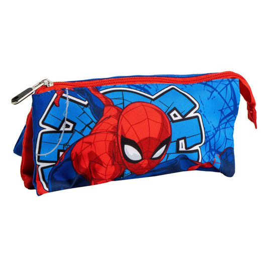 ESTUCHE PORTATODO 3 COMPARTIMENTOS SPIDERMAN - Imagen 1