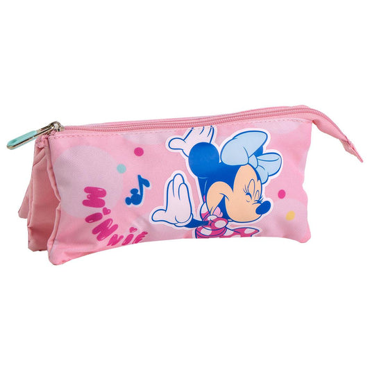 ESTUCHE PORTATODO 3 COMPARTIMENTOS MINNIE - Imagen 1