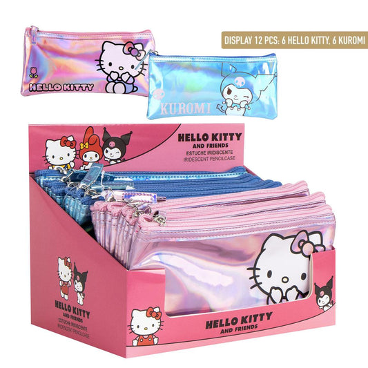 ESTUCHE PORTATODO IRIDISCENTE HELLO KITTY KUROMI - Imagen 1