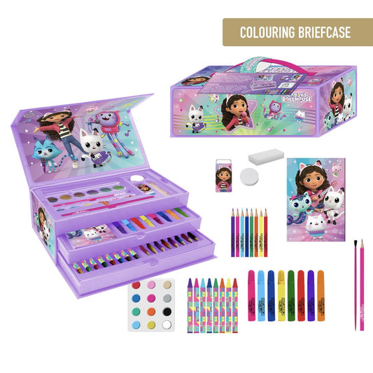 SET PAPELERÍA COLOREABLE MALETÍN GABBY´S DOLLHOUSE - Imagen 1
