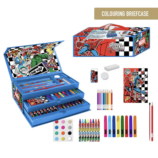 SET PAPELERÍA COLOREABLE MALETÍN AVENGERS - Imagen 1