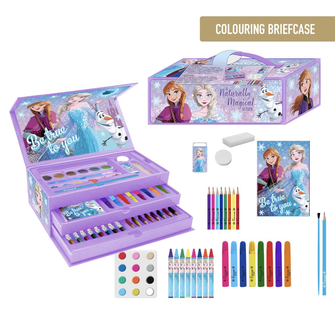 SET PAPELERÍA COLOREABLE MALETÍN FROZEN - Imagen 1