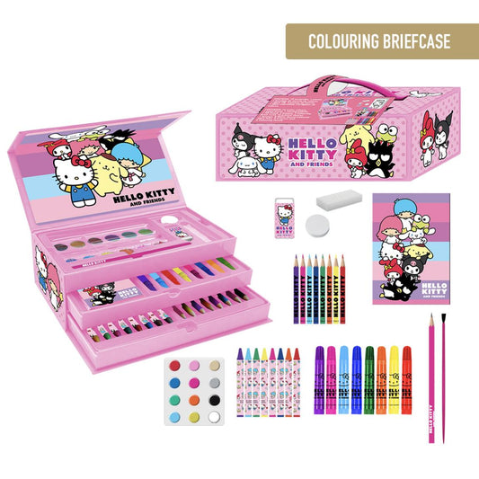 SET PAPELERÍA COLOREABLE MALETÍN HELLO KITTY - Imagen 1