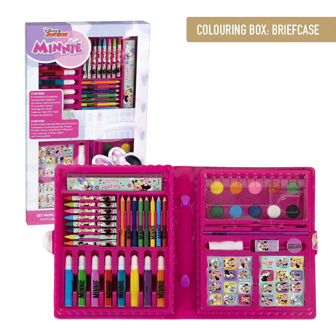 SET PAPELERÍA COLOREABLE CAJA MINNIE - Imagen 1