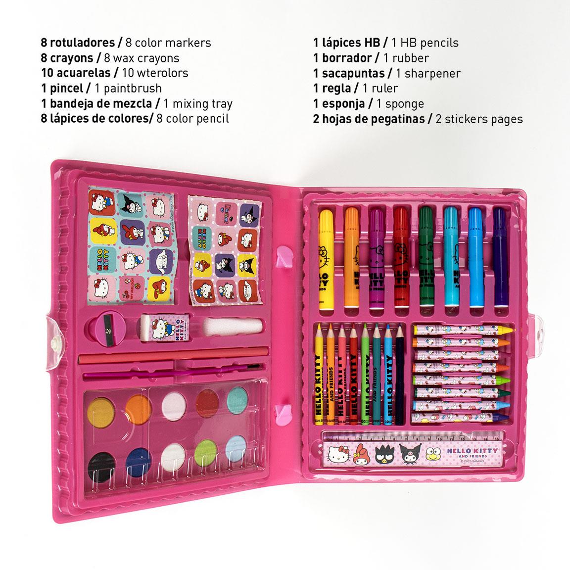 SET PAPELERÍA COLOREABLE CAJA HELLO KITTY - Imagen 2
