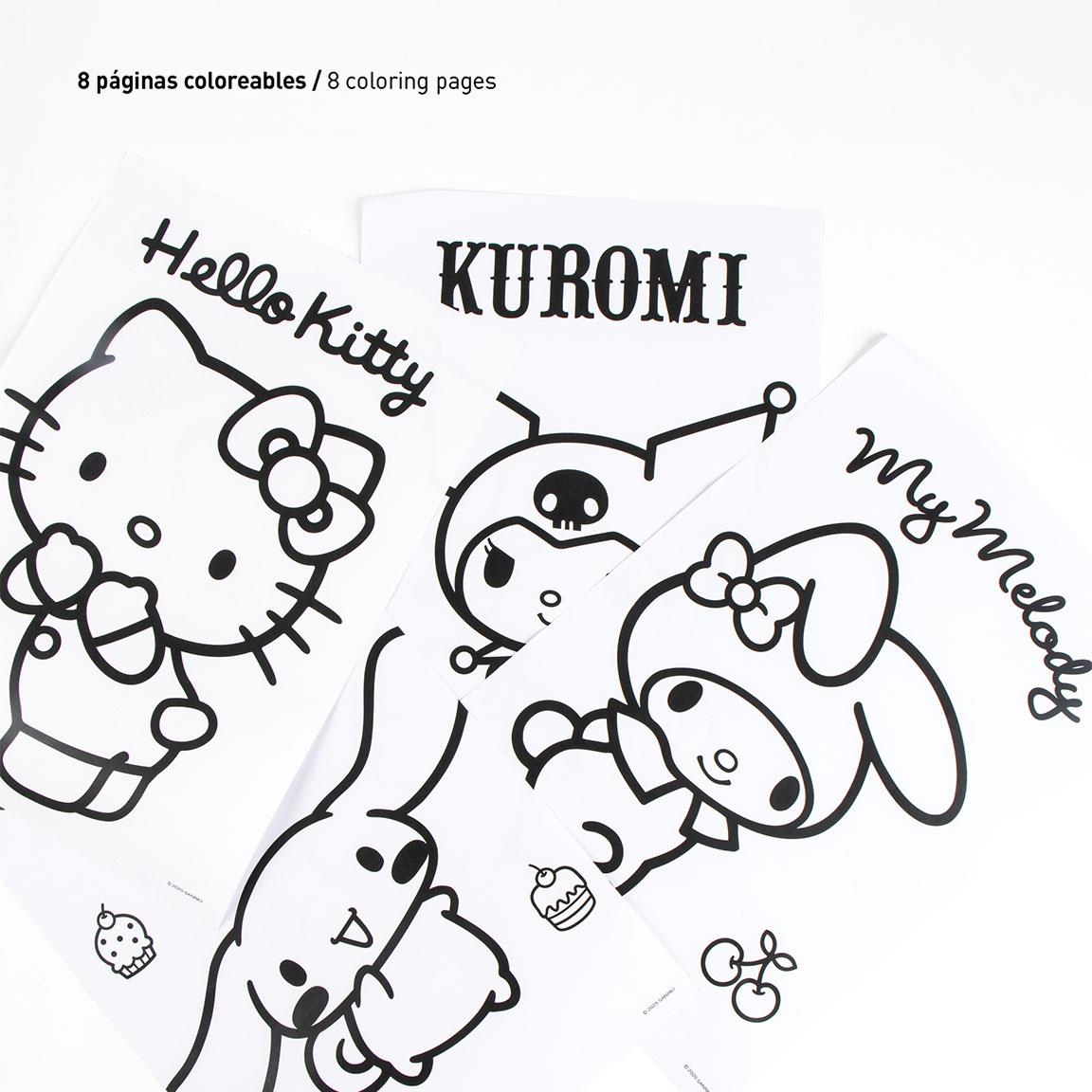 SET PAPELERÍA COLOREABLE HELLO KITTY - Imagen 3