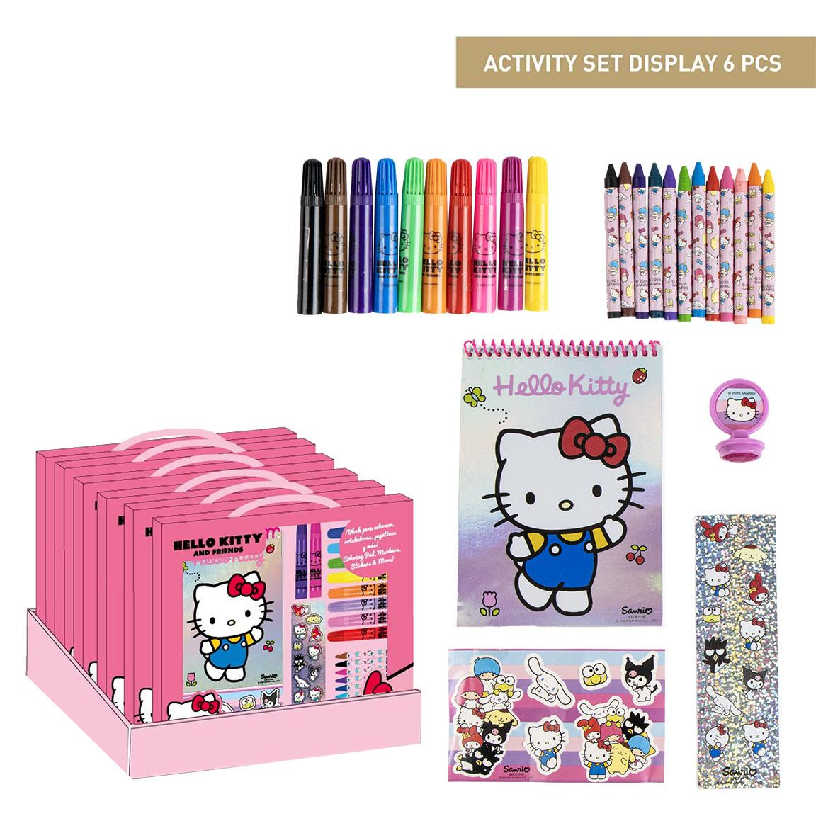 SET PAPELERÍA COLOREABLE DISPLAY HELLO KITTY - Imagen 1