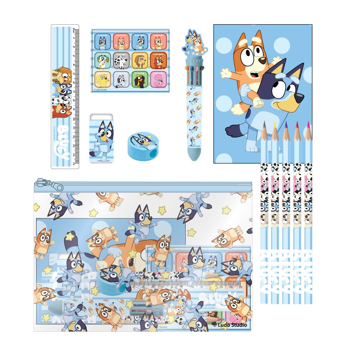 SET PAPELERÍA ESCOLAR EVA BLUEY - Imagen 1