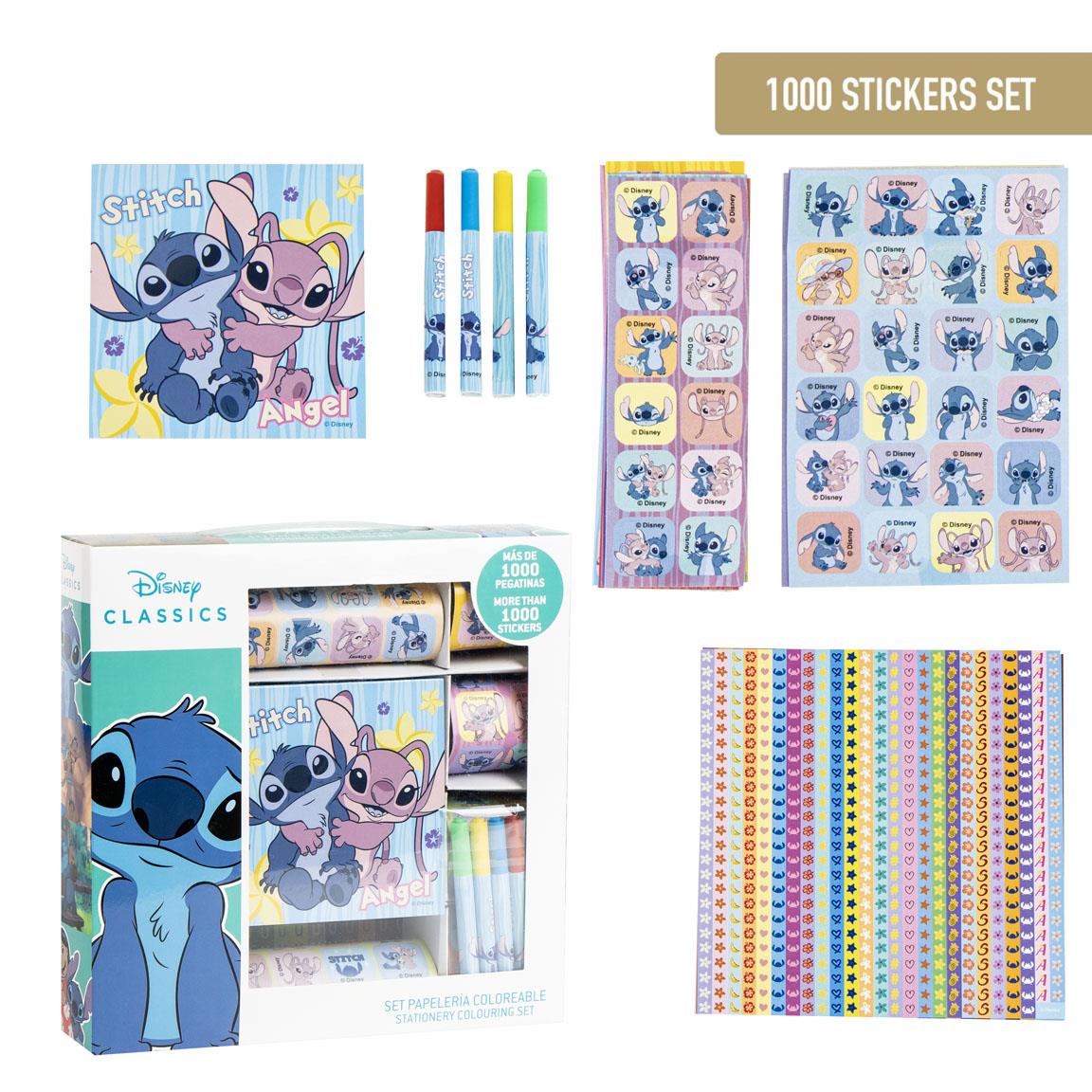 SET STICKERS 1000 PIEZAS STITCH - Imagen 1