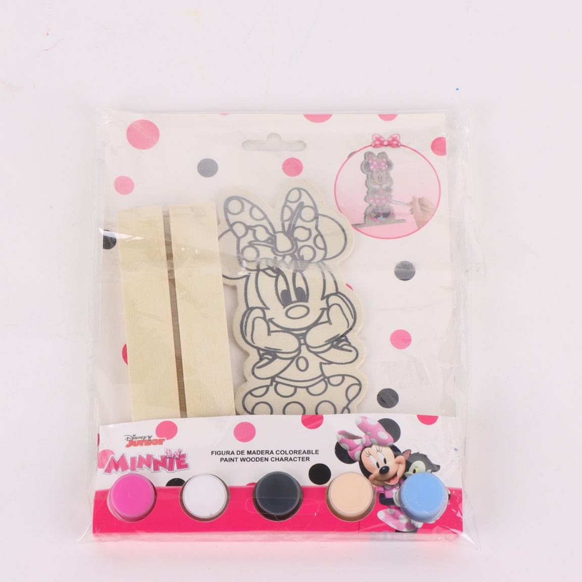 FIGURAS COLOREABLES MADERA MINNIE - Imagen 1
