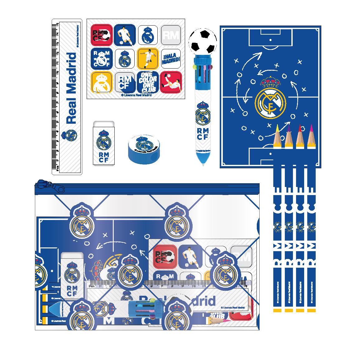 SET PAPELERÍA ESCOLAR EVA REAL MADRID - Imagen 1