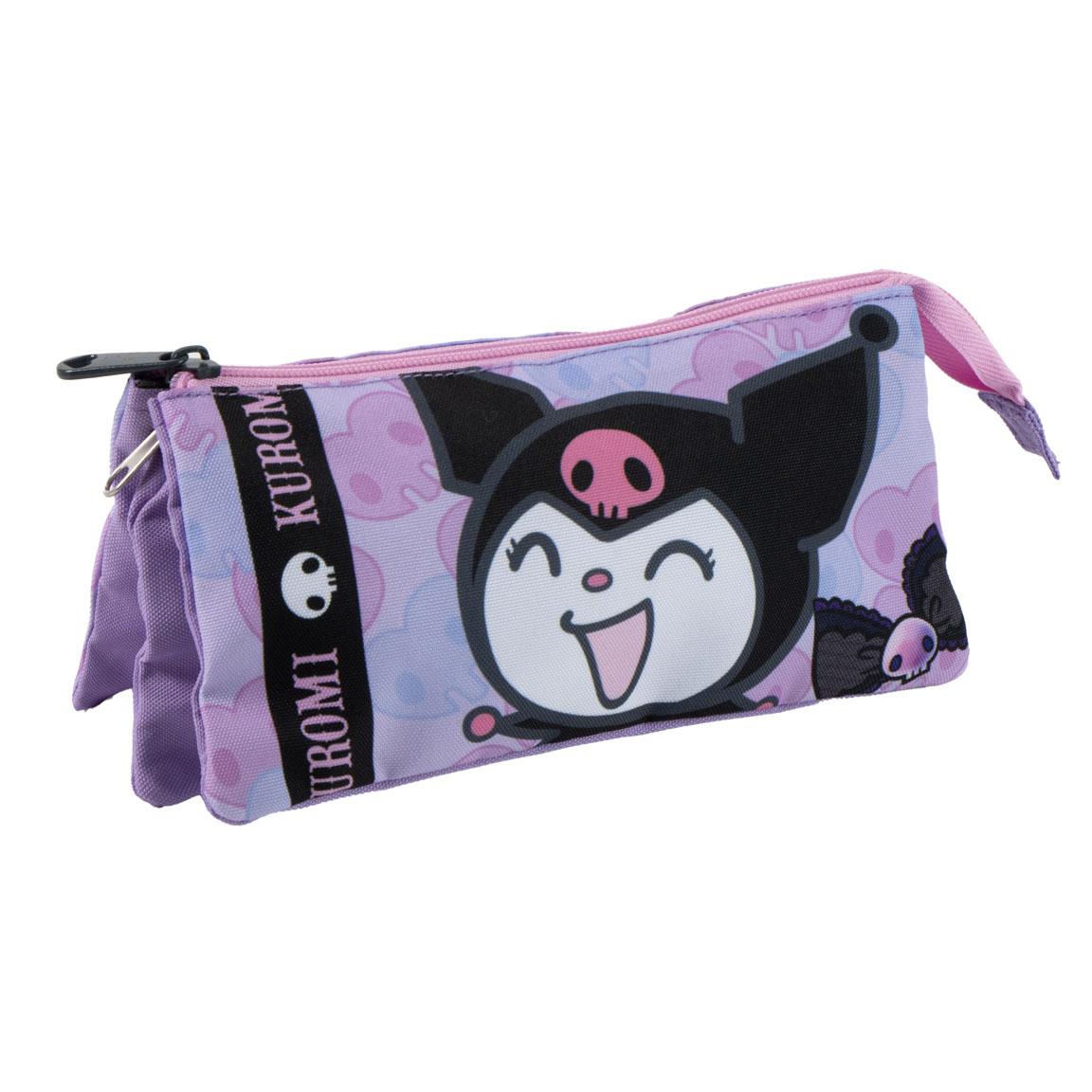 ESTUCHE PORTATODO 3 COMPARTIMENTOS HELLO KITTY KUROMI