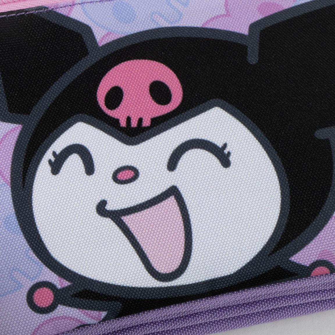 ESTUCHE PORTATODO 3 COMPARTIMENTOS HELLO KITTY KUROMI