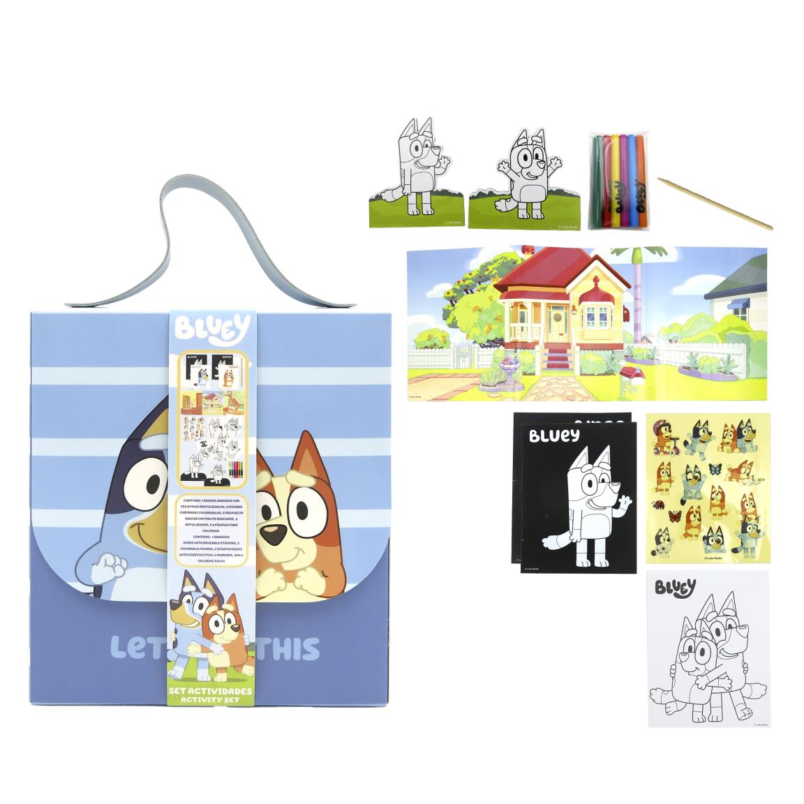 SET COLOREABLE MOCHILA BLUEY