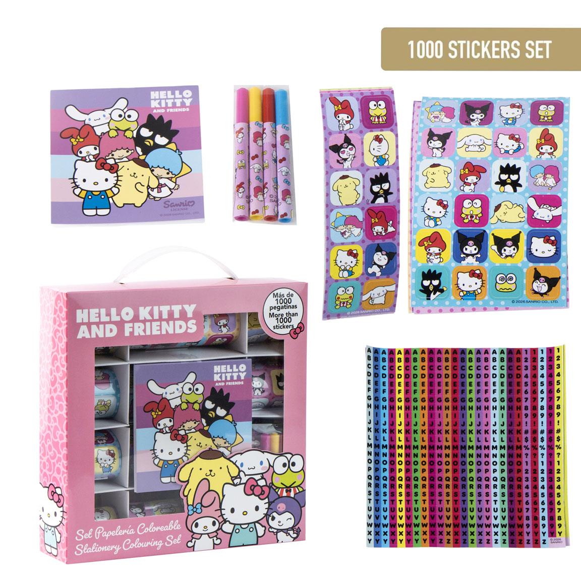 SET STICKERS 1000 PIEZAS HELLO KITTY