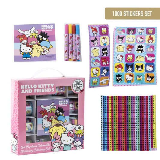 SET STICKERS 1000 PIEZAS HELLO KITTY