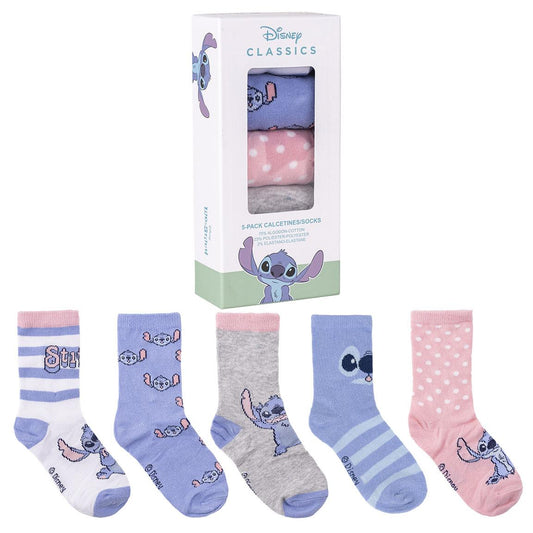 PACK CALCETINES 5 PIEZAS STITCH - Imagen 1