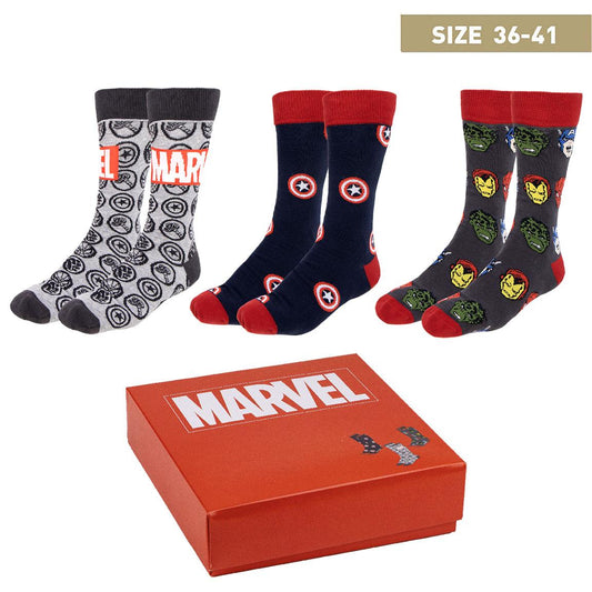 PACK CALCETINES 3 PIEZAS MARVEL - Imagen 1