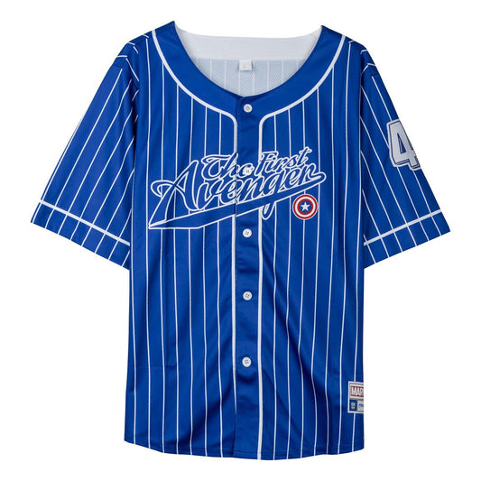 CAMISETA CORTA BASEBALL AVENGERS CAPITAN AMERICA - Imagen 1