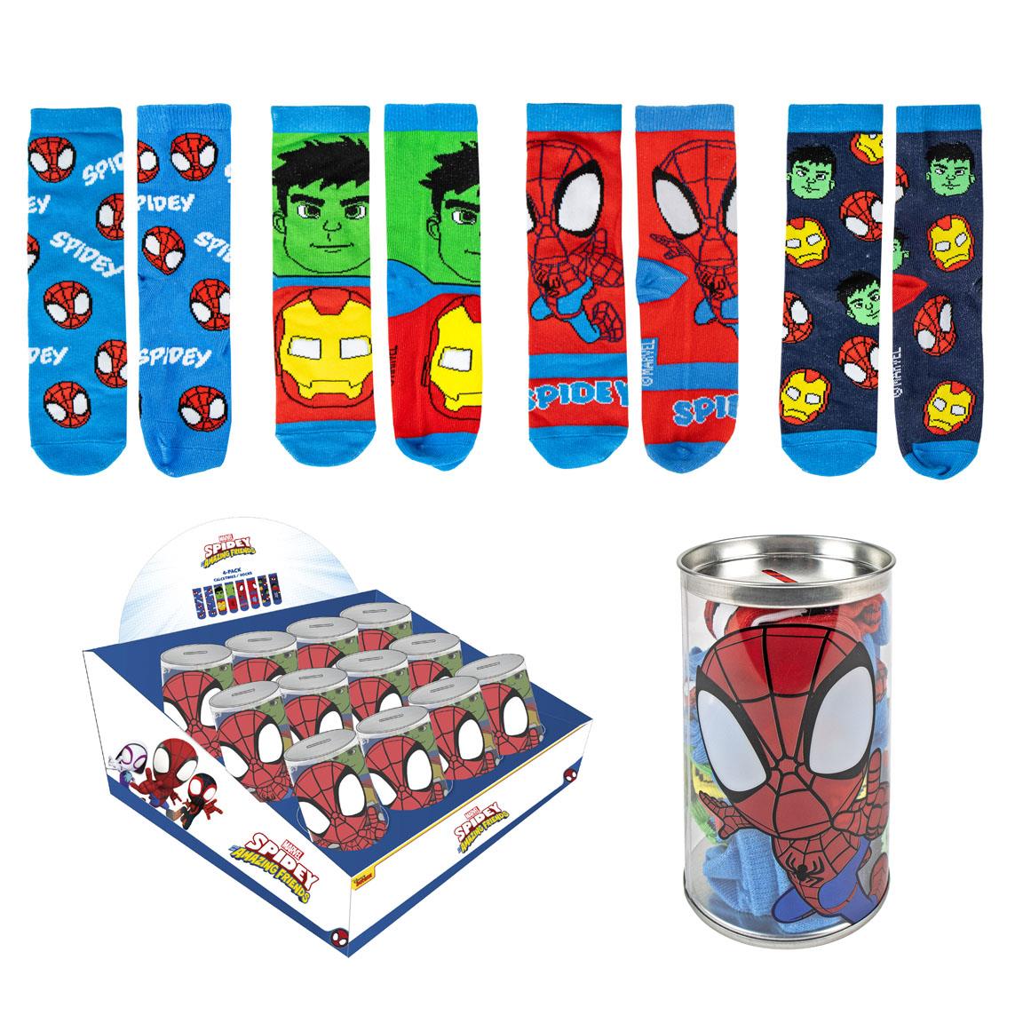PACK CALCETINES 4 PIEZAS SPIDEY - Imagen 1