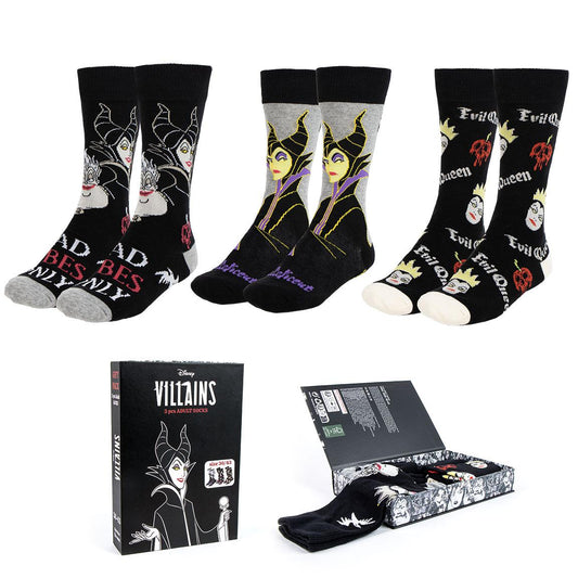 PACK CALCETINES 3 PIEZAS DISNEY VILLANAS - Imagen 1