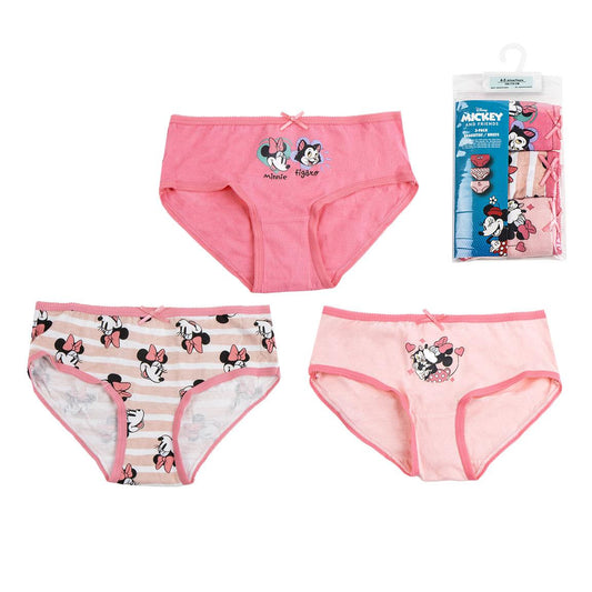 PACK BRAGUITAS SINGLE JERSEY 3 PIEZAS MINNIE - Imagen 1