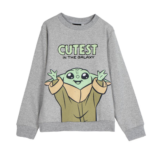 SUDADERA COTTON BRUSHED THE MANDALORIAN GROGU - Imagen 1