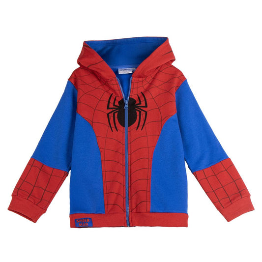 SUDADERA CON CAPUCHA COTTON BRUSHED CREMALLERA SPIDERMAN - Imagen 1