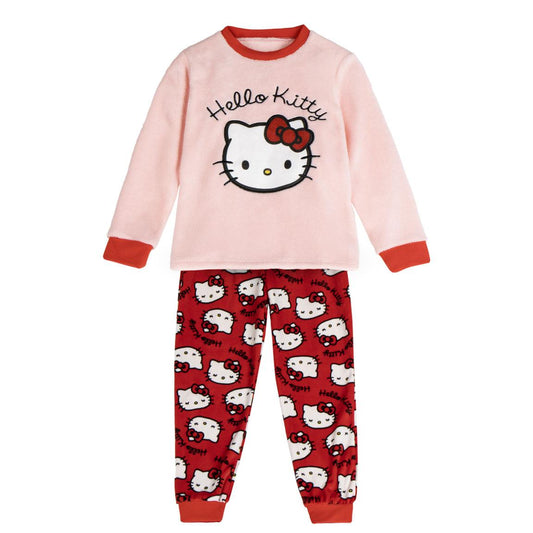PIJAMA LARGO CORAL FLEECE APLICACIONES HELLO KITTY - Imagen 1