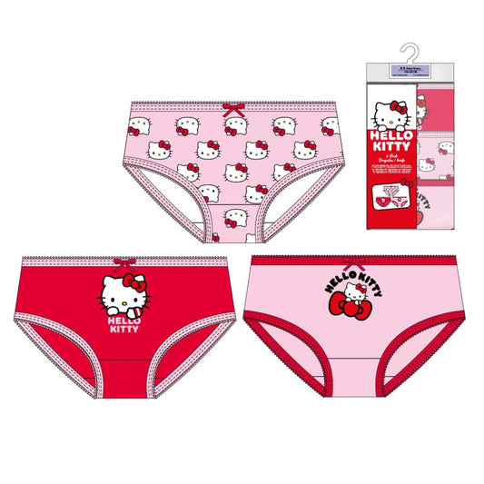 PACK BRAGUITAS SINGLE JERSEY 3 PIEZAS HELLO KITTY - Imagen 1
