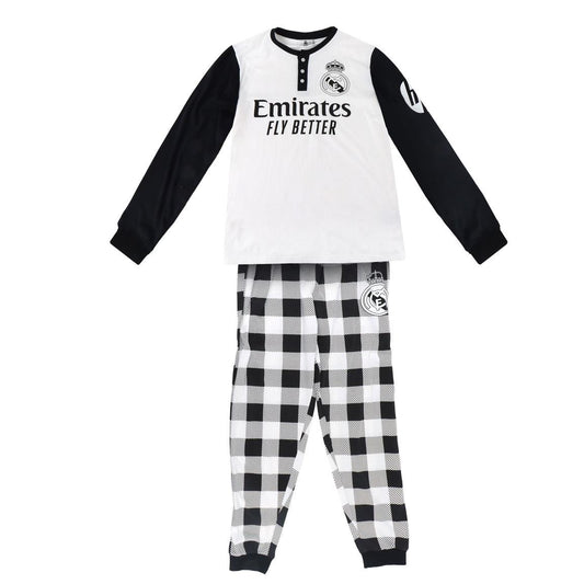 PIJAMA LARGO SINGLE JERSEY REAL MADRID - Imagen 1
