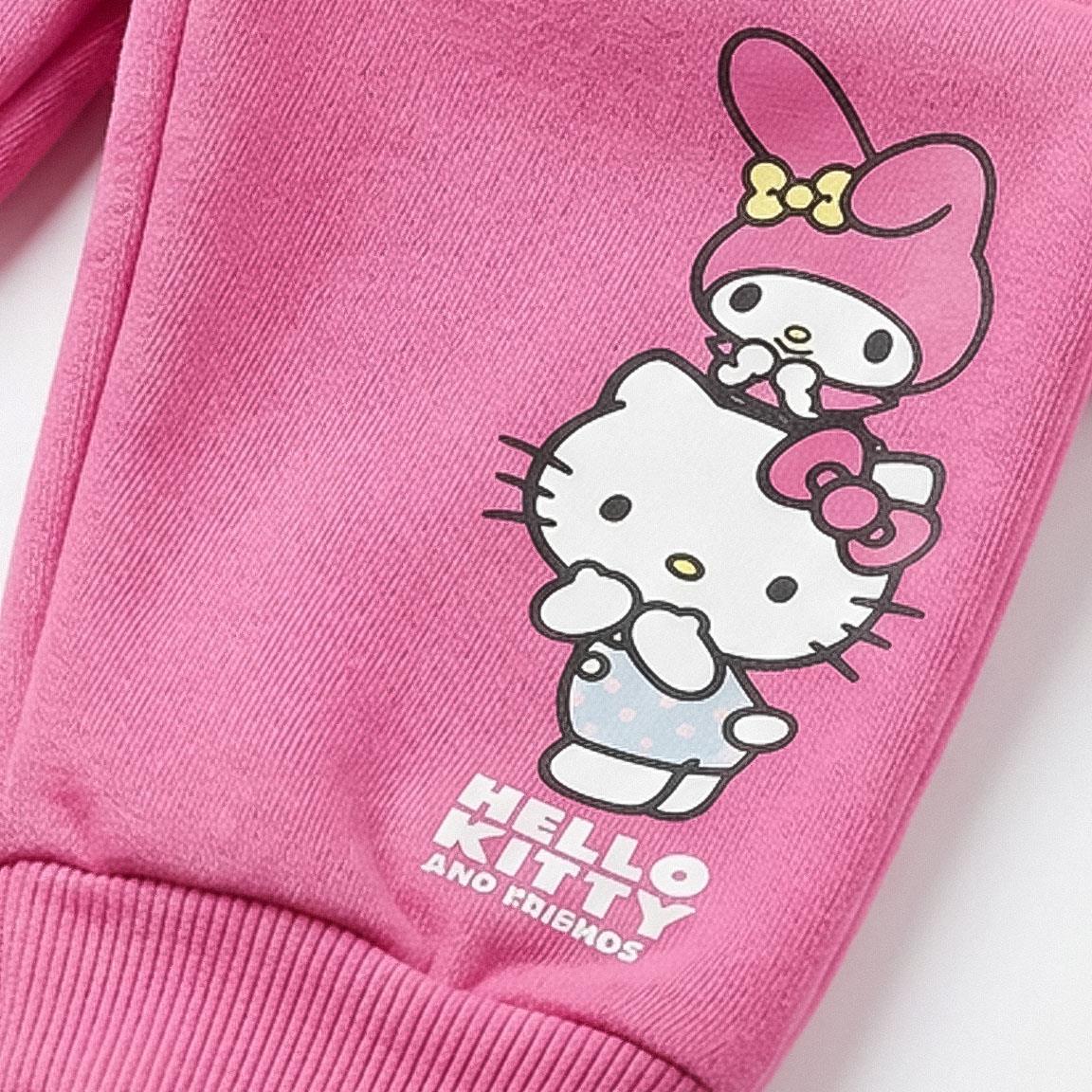 PANTALON LARGO FRENCH TERRY 2 PIEZAS HELLO KITTY